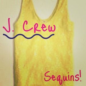 🎉HOST PICK🎉J. Crew Yellow Sequin Tank Top