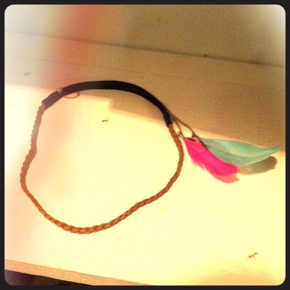 Hippie Headband with falling feathers