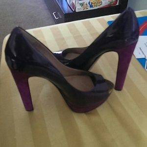 Never worn Platform peep toe heels