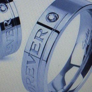Awesome stainless steel couple engagement rings