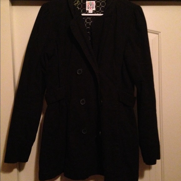 Roxy black pea coat