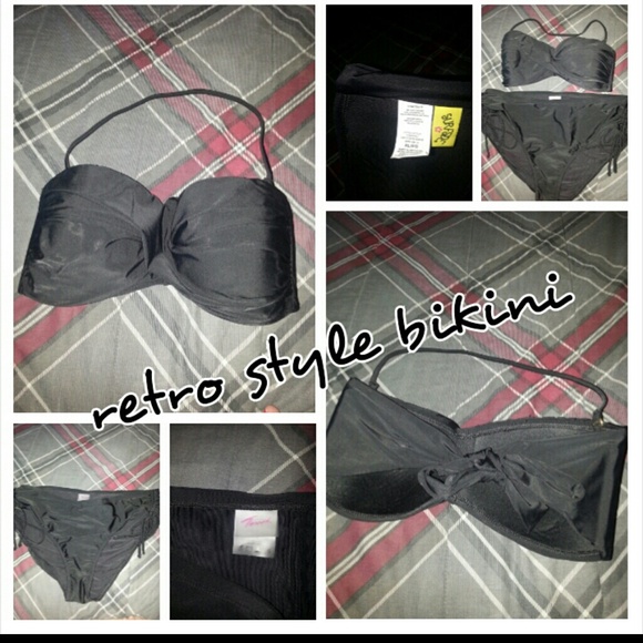 Retro black bikini