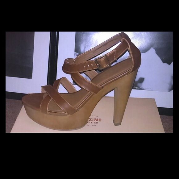 Brown Strappy Platform Sandals