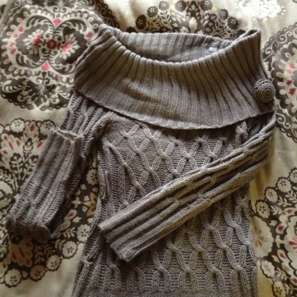 SOLD. Sweater Dress with Flower Detail