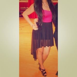 H&M Black Hi-Low Skirt