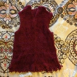 Red Sleeveless Sweater