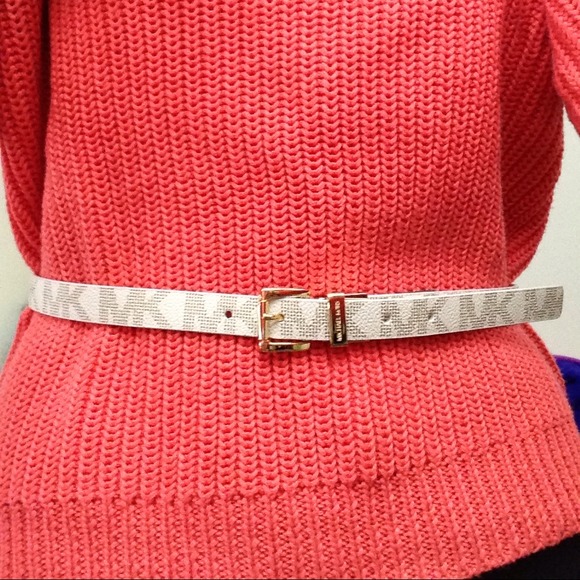 SOLD Michael Kors White Monogram Belt