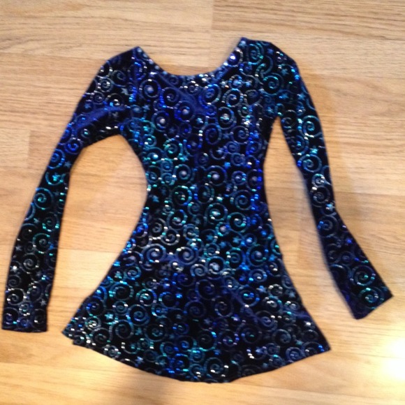 Skating blue dress