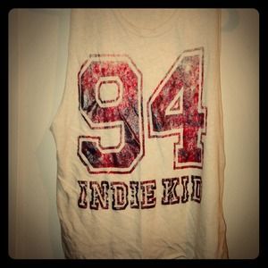 Off white "indie kid" top