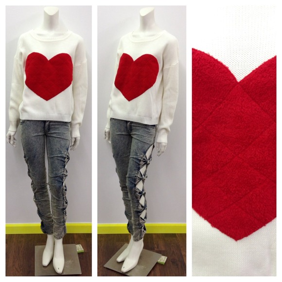 Quilted Heart Sweater