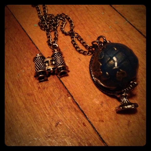 Globe and Binocular Necklace
