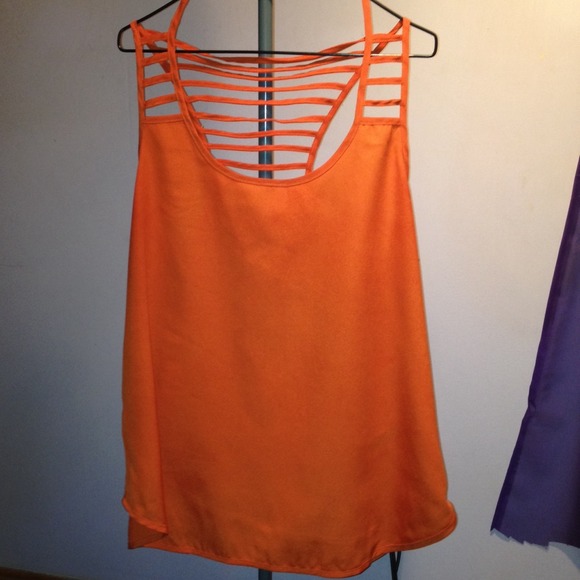 Forever 21 Orange Sleeveless Top