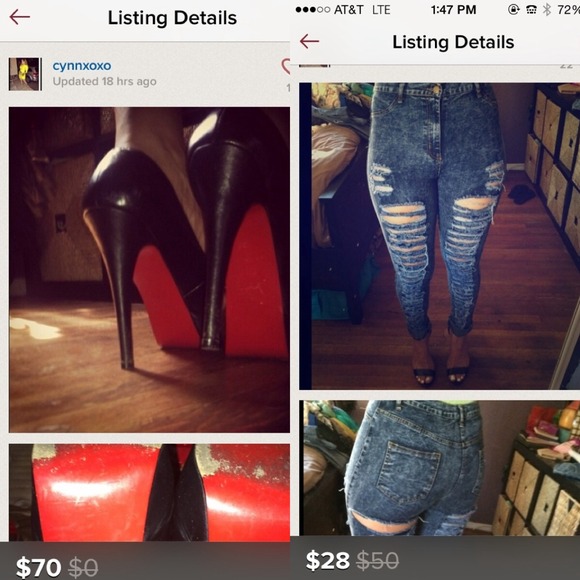 Distressed high waisted jeans & shoes Bundle