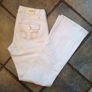 Bootcut white jeans