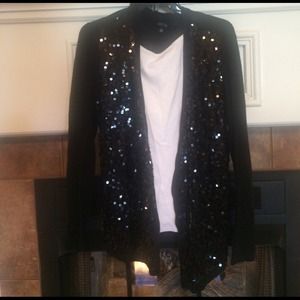 🎀REDUCED🎀 Black Sequin Tie Sweater