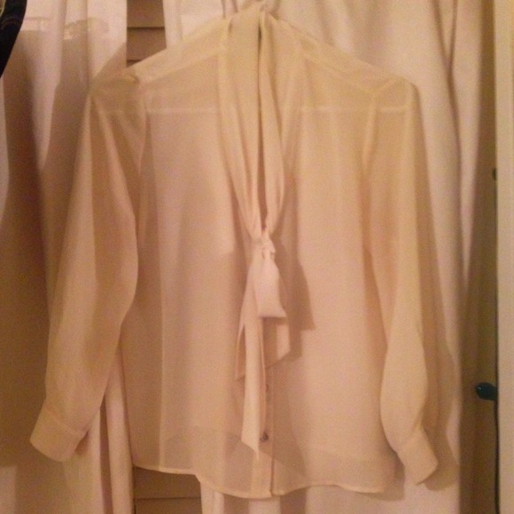 White chiffon top