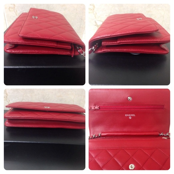 ❤️SOLD❤️Authentic Red Lambskin 11P Chanel WOC - Picture 4 of 4