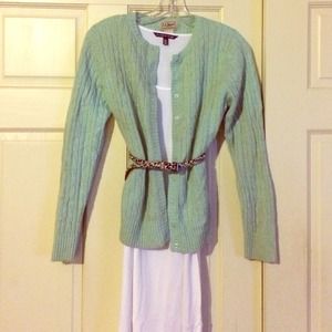 NEVER WORN. LL Bean Lambs' Wool cardigan