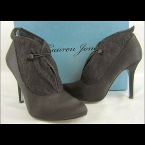 NWB Black Lacy Booties