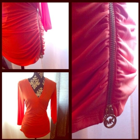 Michael kors mandarin orange top price negotiable