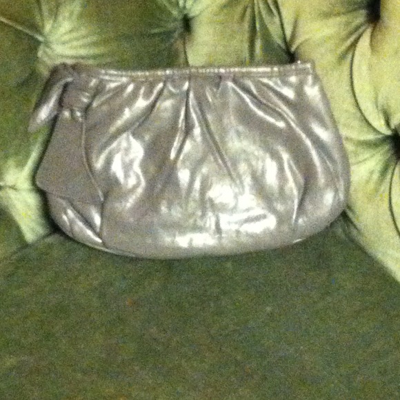 Grey Leather Clutch - Picture 1 of 2