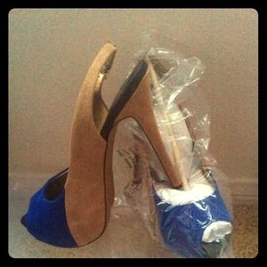 Jessica Simpson Cobalt Blue & Gold