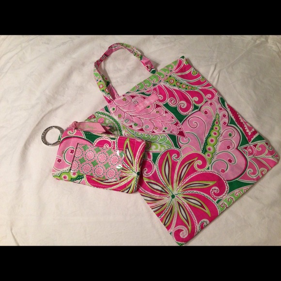 Vera Bradley pouch and zip ID case/wallet