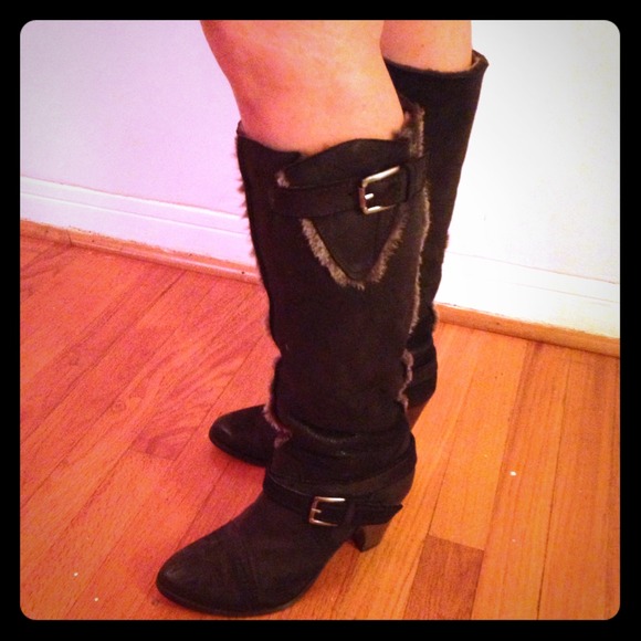 BRONX Lamb and Sheepskin inside Cowboy boot - Picture 1 of 3