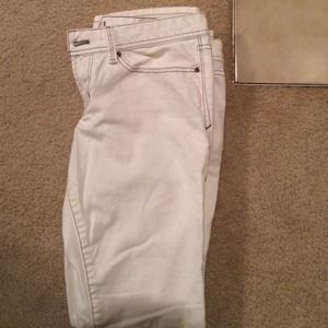 Gap white straight leg/low rise jeans