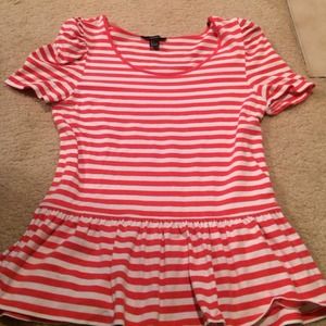 Forever 21, ruffle, short sleeve, cotton top