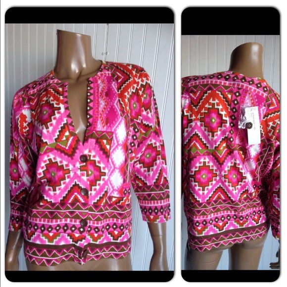 SOLDJones New York Tribal Print Cardigan