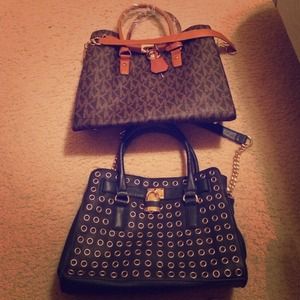 Navy blue bag, Michael Kors bag