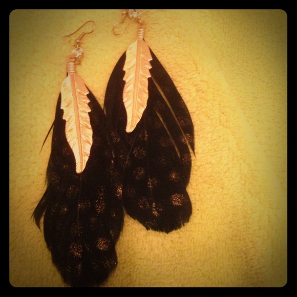 Feathers black/Gold and Bling