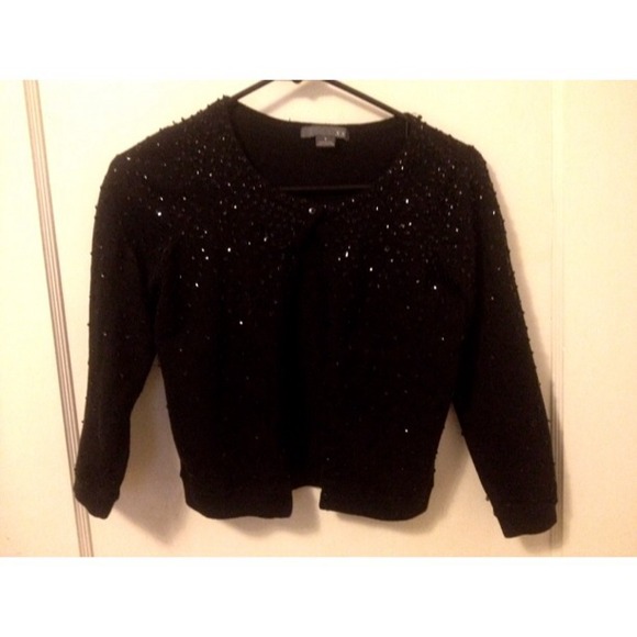 Black, sequined cardigan