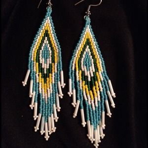 "Water Drop" Dangle Seed Bead Earrings ☀️🌊☀️