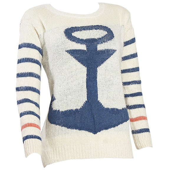 Women's Anchor Printed Knitwear Sweater