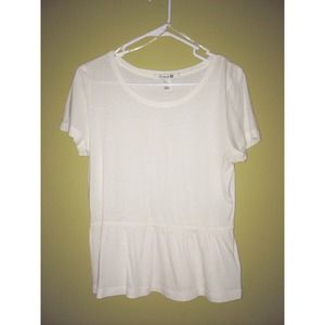F21 | White Peplum Tee