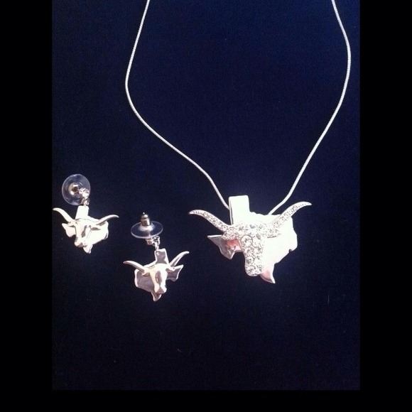 🚫SOLD🚫 Texas State shape Necklace and Earrings