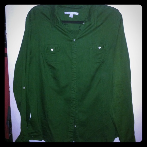 XXL Rich green button down