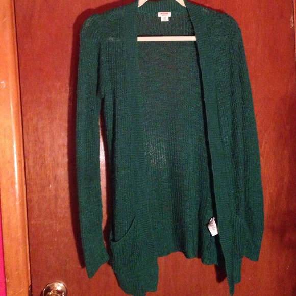 Green cardigan