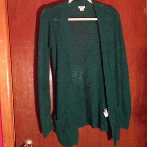 Green cardigan
