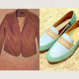 Corduroy hazelnut blazer 🍂 & Cooperative Flats