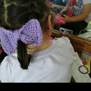 Crochet hair bow