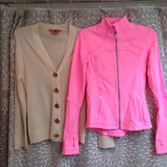 Tory Burch Sweater + Lululemon Pink Jacket bundle