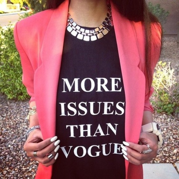 Tops - NEW "MORE ISSUES THAN VOGUE" Graphic Tee💋 Tops - NEW "MORE ISSUES THAN VOGUE" Graphic Tee💋