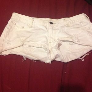 White Abercrombie shorts