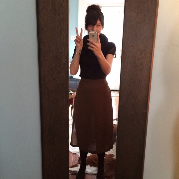 Vintage midi skirt- side slits