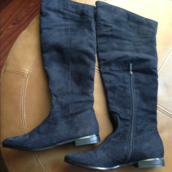 Black over-the-knee boots
