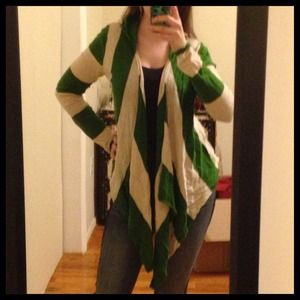 Drapey Striped Cardigan