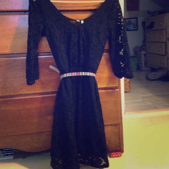 Black lace dress